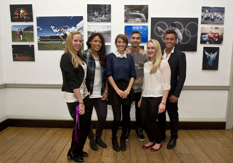 The Magnificent Seven Athletes At The Project Celebration Night. The Athletes Progress Has Been Followed By The Daily Mail For The Last Seven Years. L-r: Louise Watkin Shanaze Reade Emily Pidgeon Louis Smith Gemma Howell And Tom Daley. (giles Scott W