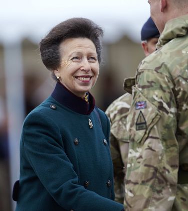 Princess Anne Pins Medals On Soldiers Editorial Stock Photo - Stock ...