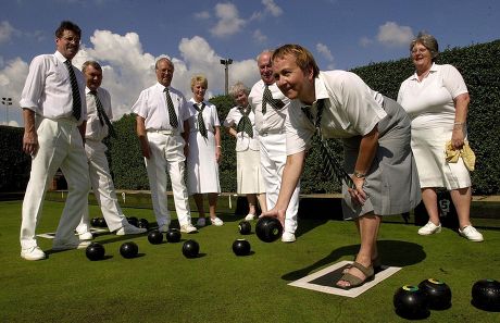 Members Stony Stratford Bowling Club Milton Editorial Stock Photo