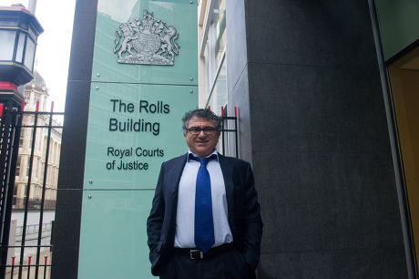 Vincent Tchenguiz Outside The Royal Courts Of Justice Who Is Taking The Serious Fraud Office (sfo) To The High Court Seeking Damages After The Sfo Raided His Company Offices In Their Investigations Into The Collapse Of Kaupthing The Icelandic Bank.