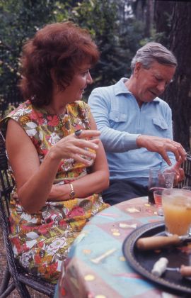 British Spy Kim Philby (died 11/5/1988) At George Blake's Home Outside Moscow Russia With His 4th Wife Rufina Ivanovna Pukhova (nina Philby).