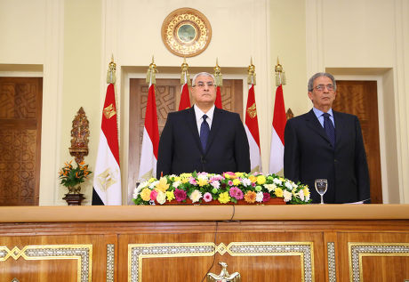 Egypt's Interim President Adly Mansour Annoucing That a Referendum on a New Draft Constitution, Cairo, Egypt - 14 Dec 2013