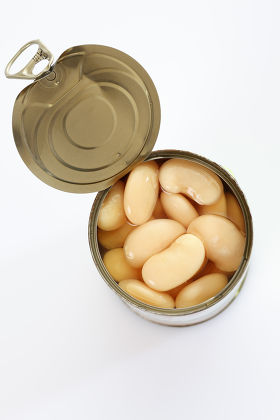 Tin Can Opened Can White Beans Editorial Stock Photo - Stock Image ...