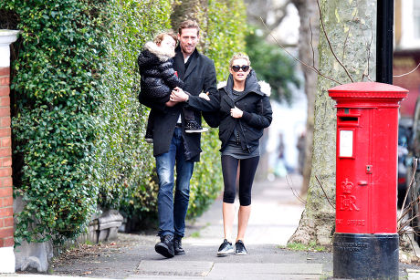Abbey Clancy and Peter Crouch out and about, London, Britain - 09 Jan 2014