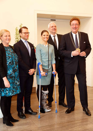 Crown Princess Victoria of Sweden and Prince Daniel at the City Hall, Dusseldorf, Germany - 29 Jan 2014