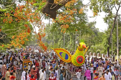 Millions Bangladeshi People Celebrate Bangla New Editorial Stock Photo