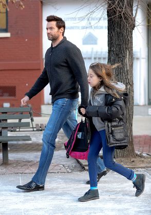 Hugh Jackman out and about in New York, America - 27 Feb 2014