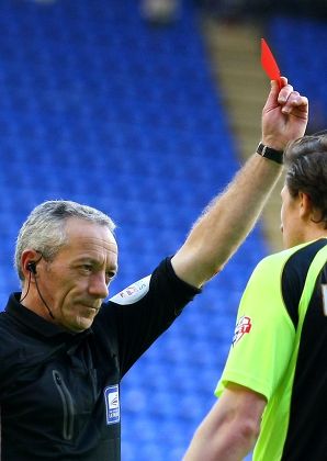 Referee Scott Mathieson Holds Red Card Editorial Stock Photo - Stock ...