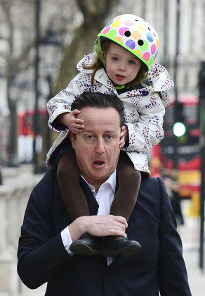 Prime Minister David Cameron walking his daughter Florence to nursery school, London, Britain - 11 Mar 2014
