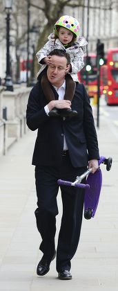 Prime Minister David Cameron walking his daughter Florence to nursery school, London, Britain - 11 Mar 2014