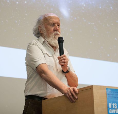 Hubert Reeves speaking at a conference in Grenoble, France  - 24 Mar 2014