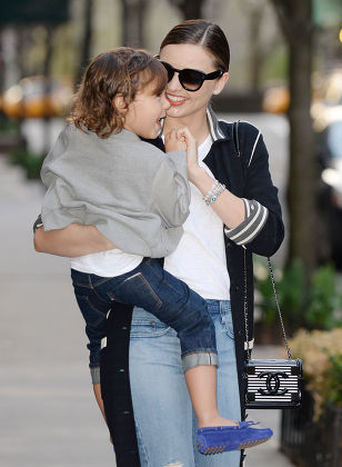 Miranda Kerr with son Flynn Bloom, New York, America - 19 Apr 2014