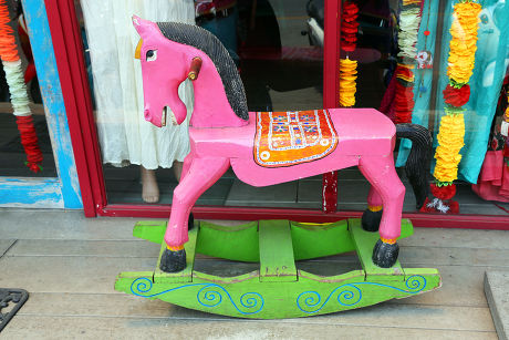 Traditional Thai Pink Rocking Horse Chiang Editorial Stock Photo ...