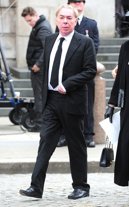 Guests Arrive At The North Entrance Of St Pauls Cathedral In The City Of London For Baroness Thatchers Funeral. London Uk 17/04/2013 Lord (andrew) Lloyd-webber.
