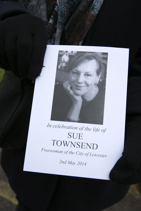 Sue Townsend funeral at De Montfort Hall, Leicester, Britain - 02 May 2014