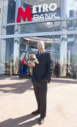 Metro Banking Boss Vernon Hill At The New Drive Through Bank In Slough.