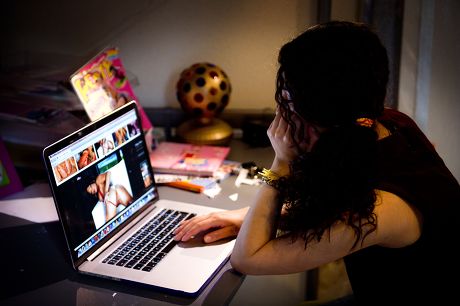 Teenager Watches Porn Her Room Secret Editorial Stock Photo - Stock Image |  Shutterstock