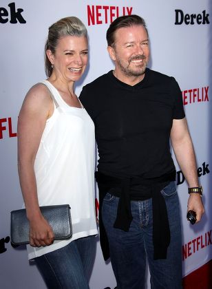 Jane Fallon Ricky Gervais Editorial Stock Photo - Stock Image