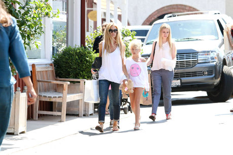 Denise Richards at the Brentwood Country Mart, Los Angeles, America - 11 Jun 2014