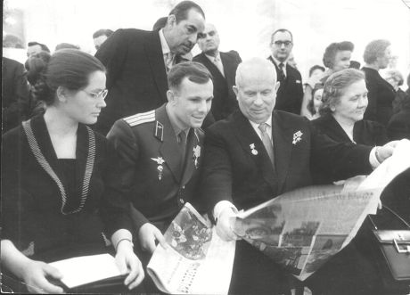 Yuri Gagarin His Wife Left Nikita Editorial Stock Photo - Stock Image ...