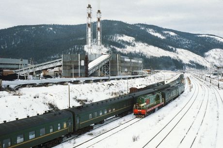 Train Severobaikalsk Northern Baikal Railway Station Editorial Stock ...
