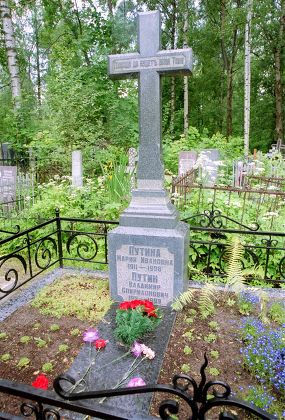 Gravestone Marking Graves Vladimir Spiridonovich Putin Editorial Stock ...