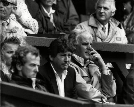 Tony Pickard Former Tennis Player And Tennis Coach To Stefan Edberg Watching Play At The 1988 Wimbledon Championships.
