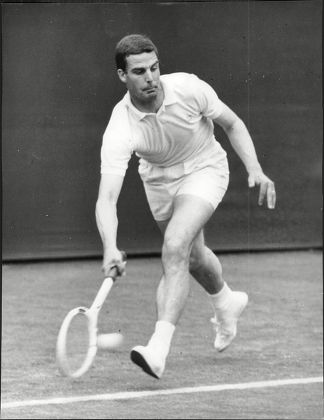 Tony Pickard In Play At The 1964 Wimbledon Championships.