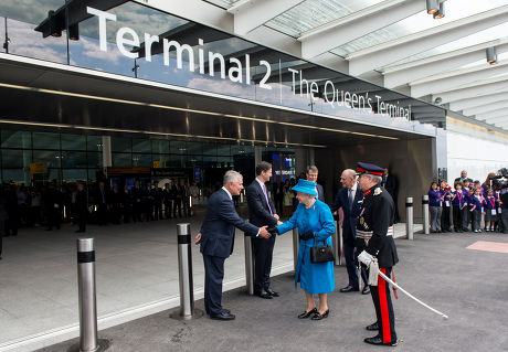 Queen Elizabeth II And Prince Philip Open Terminal 2 At Heathrow Airport, London, Britain - 23 Jun 2014
