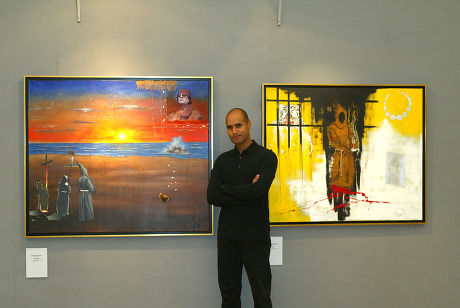 'The Desert is Not Silent' Art Exhibition by Saif Al-Islam Gaddafi, London, Britain - 23 Jul 2002