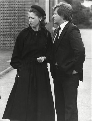 William (bill) Roache Actor And His Wife Sara At The Funeral Of Alan Browning.