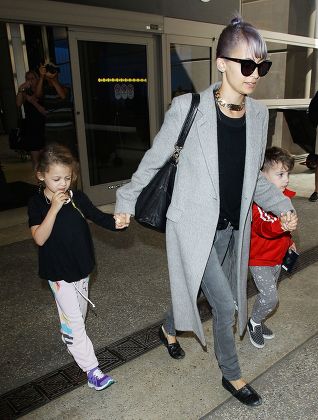 Nicole Richie and children at LAX airport, America - 03 Jul 2014