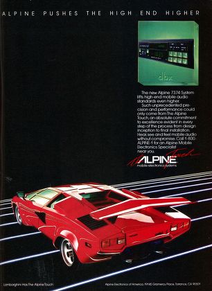 Lamborghini Countach Alpine Advert Editorial Stock Photo - Stock Image ...