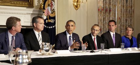 Obama meets Tribal Leaders Climate Task Force, Washington D.C, America - 16 Jul 2014