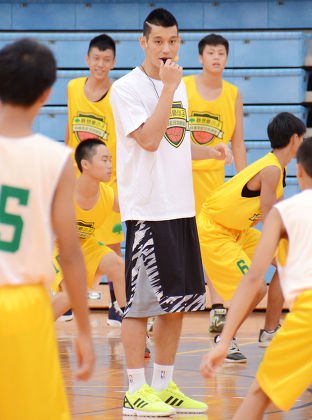 Jeremy Lin attends basketball training session, Taipei, China - 20 Jul 2014