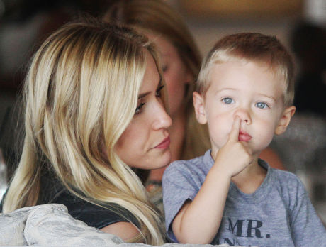 Kristin Cavallari and son Camden Jack Cutler out and about, Los Angeles, America - 24 Jul 2014