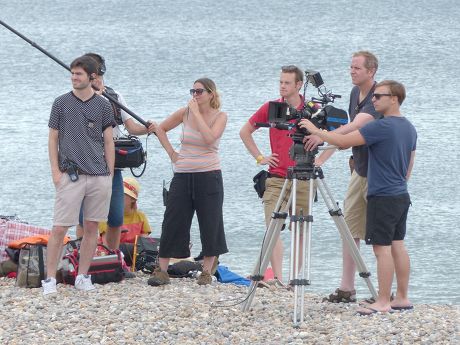 'Light Years' on set filming on Seaton Beach, Devon, Britain - 28 Jul 2014