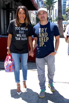 Arthel Neville and Taku Hirano out and about, Los Angeles, America - 29 Jul 2014