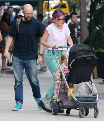 Lily Allen and family out and about, New York, America - 30 Jul 2014