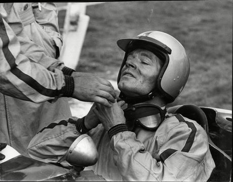 Stephen Boyd In A Scene From The Film: Assignment K Being Filmed At Brands Hatch.
