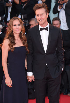 Edward Norton His Wife Shauna Robertson Editorial Stock Photo - Stock