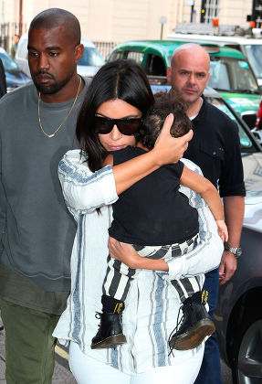 Kim Kardashian and Kanye West out and about in London, Britain - 02 Sep 2014