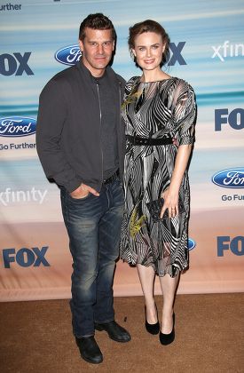 David Boreanaz Emily Deschanel Editorial Stock Photo - Stock Image
