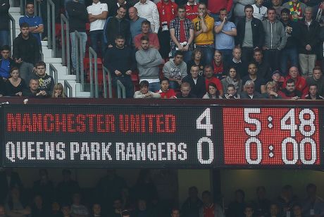 Scoreboard End Game Reads Manchester United Editorial Stock Photo