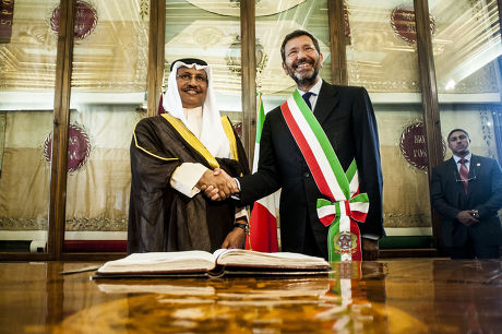 Kuwaiti Prime Minister Sheikh Jaber Mubarek Al-Hamed Al-Sabah visits Rome, Italy - 17 Sep 2014