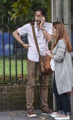 Alistair McGowan and wife Charlotte Page out and about, London, Britain - 18 Sep 2014