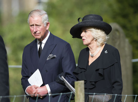 Funeral of The Dowager Duchess of Devonshire, Derbyshire, Britain - 02 Oct 2014