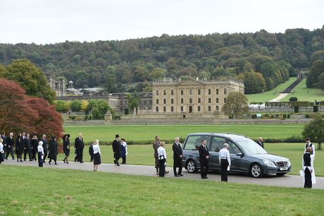 Funeral of The Dowager Duchess of Devonshire, Derbyshire, Britain - 02 Oct 2014