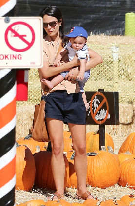 Jordana Brewster and family at Mr Bones Pumpkin Patch in West Hollywood, Los Angeles, America - 06 Oct 2014