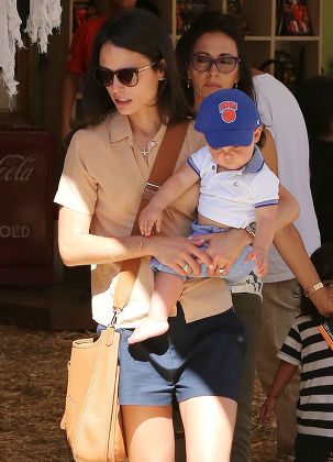 Jordana Brewster and family at Mr Bones Pumpkin Patch in West Hollywood, Los Angeles, America - 06 Oct 2014